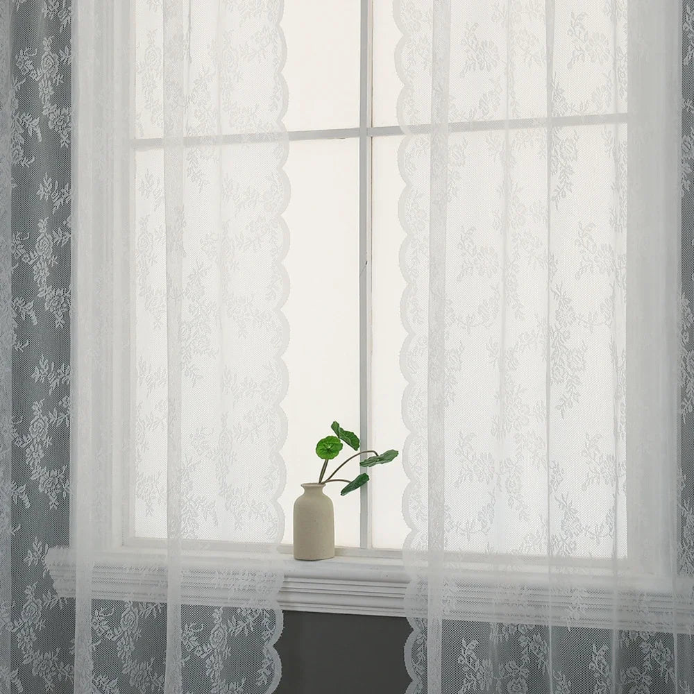 Floral Lace Window Curtain