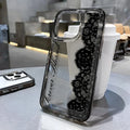 Black Lace Clear iPhone Case