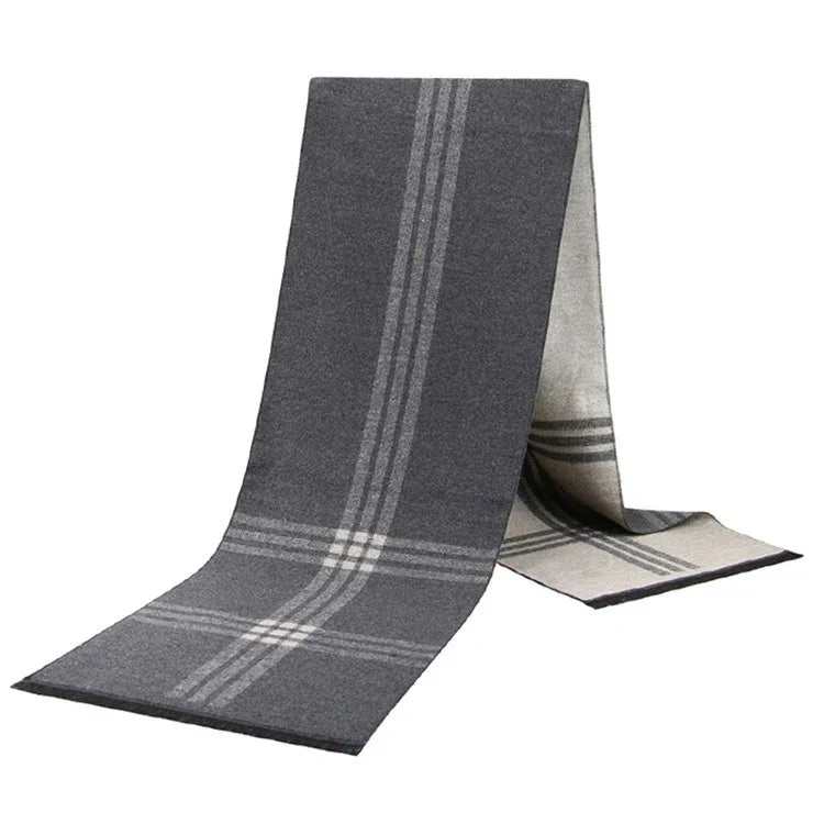 Men's Plaid Wool Winter Scarf