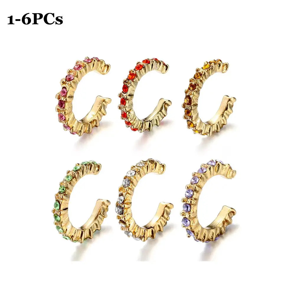 Rhinestone C-Shape Ear Cuff (1 Pc)