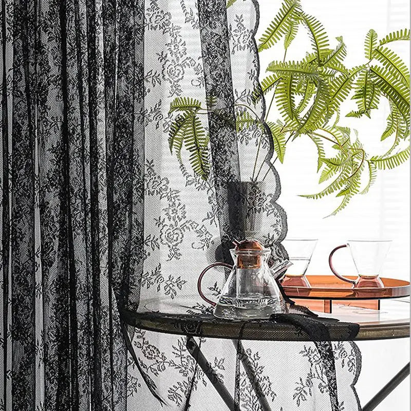 French Lace Tulle Curtain