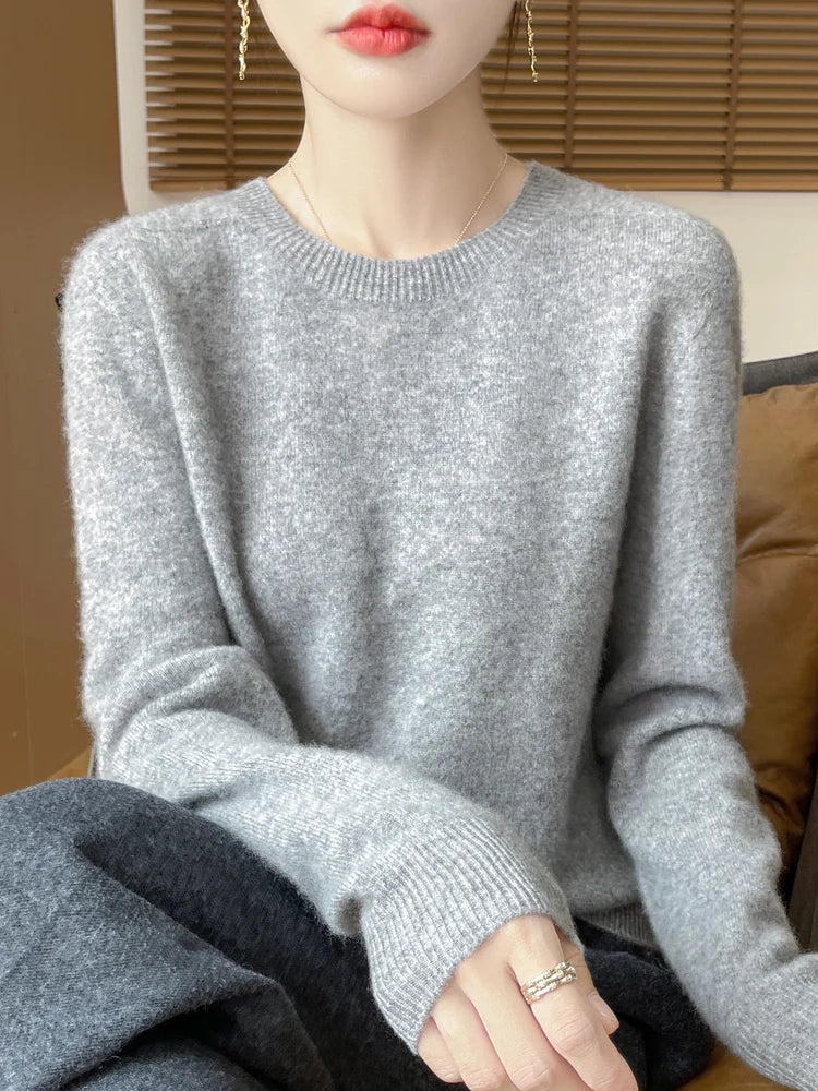 100% Merino Wool Crew Neck Sweater
