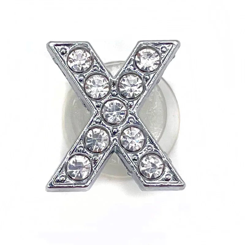 Rhinestone Letter Shoe Charms