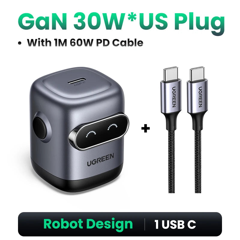 🤖 UGREEN 65W GaN Robot Charger