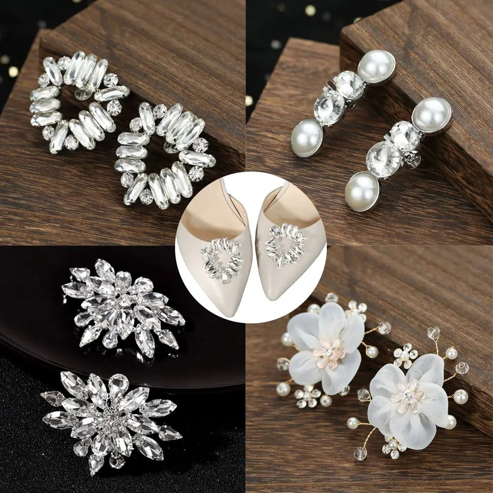 Rhinestone Wedding Shoe Clips
