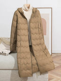 Women's Long Lightweight Duck Down Jacket