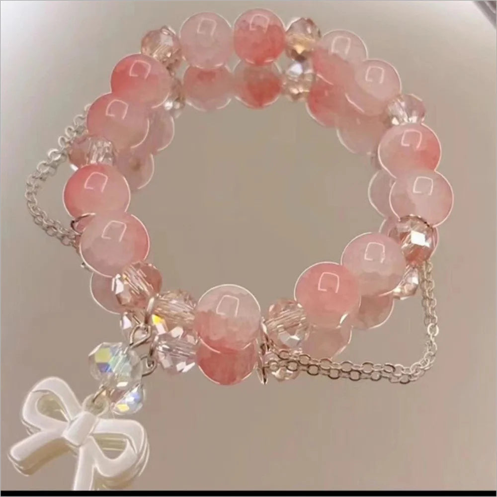 Crystal Flower Tassel Bracelet