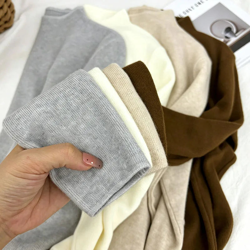 Mock Neck Soft Knit Pullover