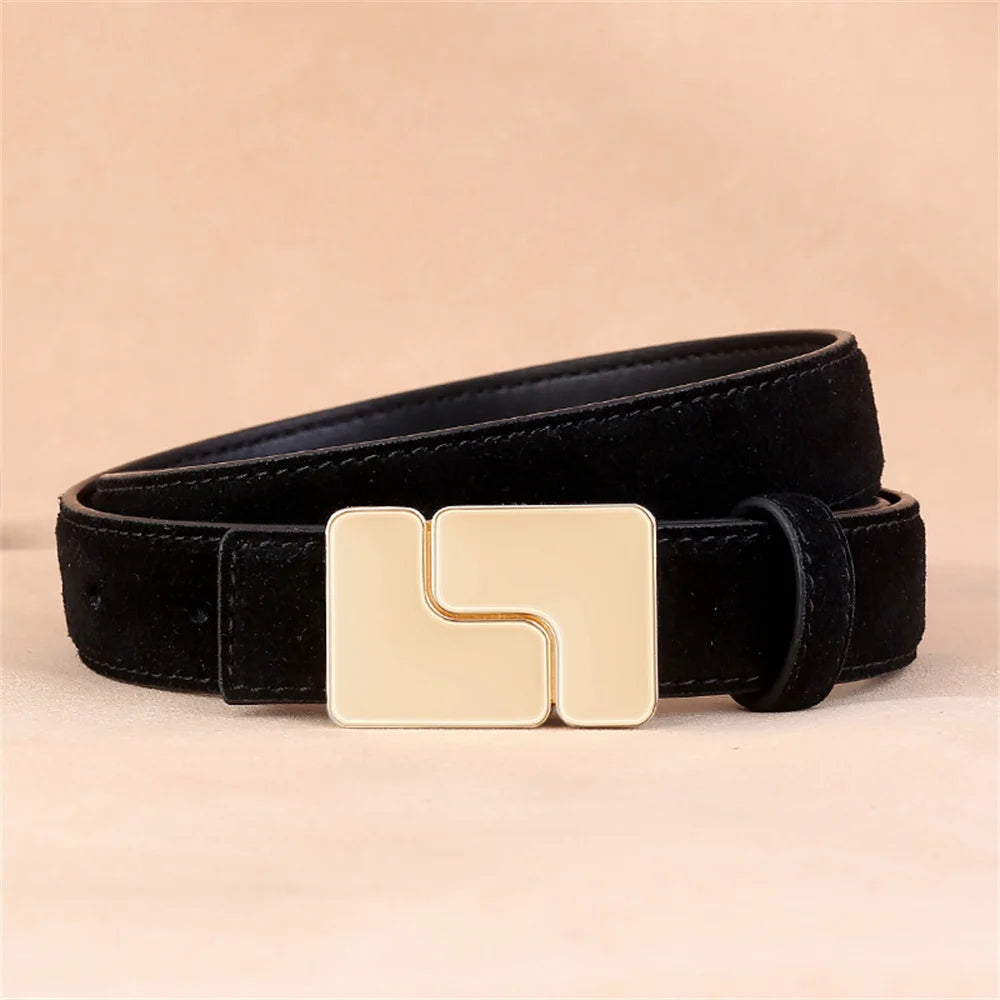 Women's Narrow Leather Waist Belt