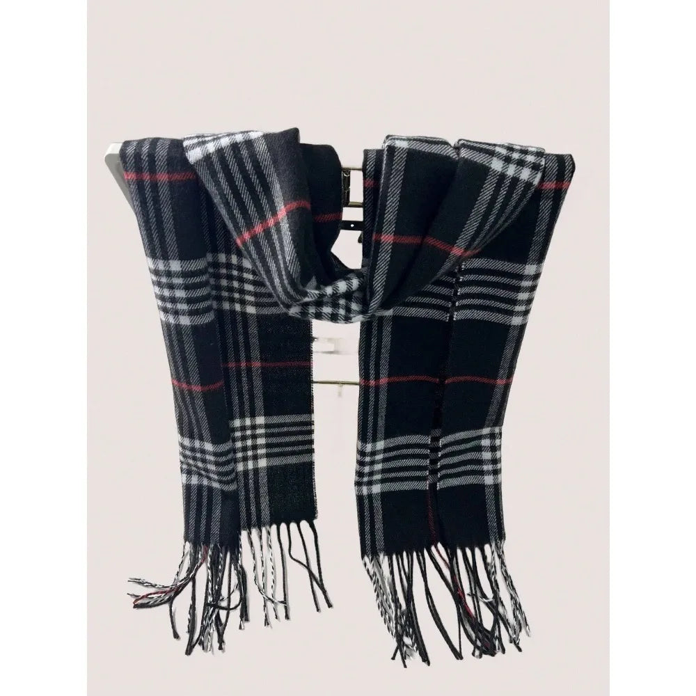 Plaid Cashmere-Feel Pashmina Scarf