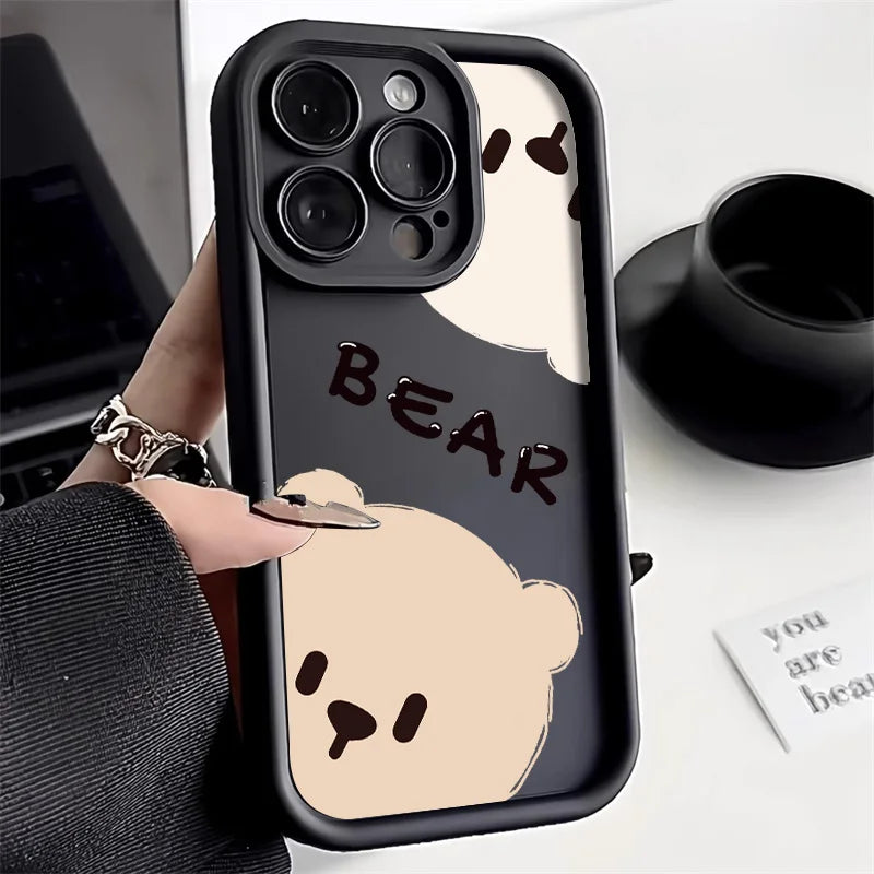 Cute Bear Silicone iPhone Case
