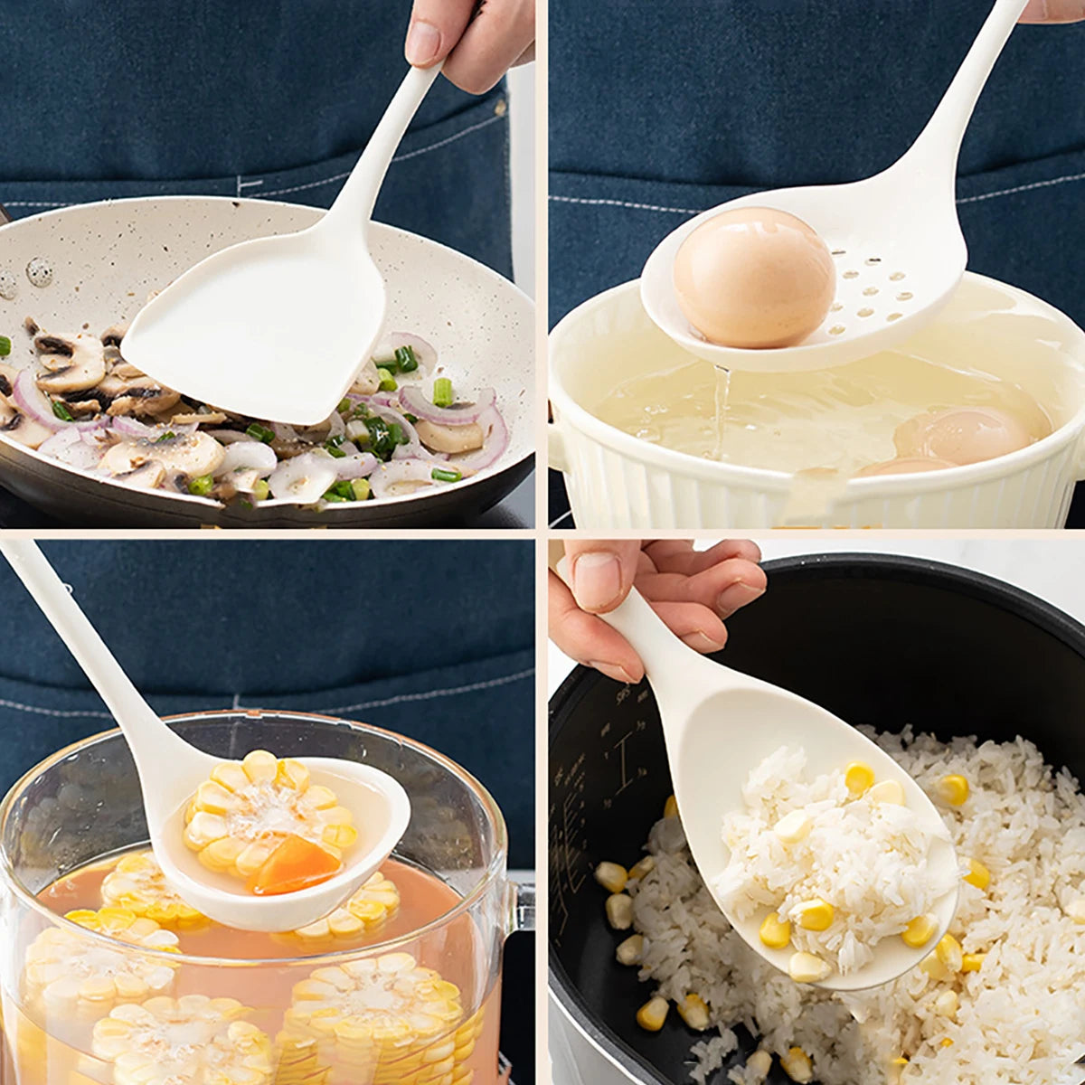 Silicone Kitchen Utensil Set – 4 Pcs