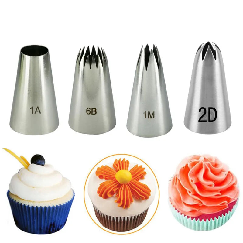 Rose Piping Nozzles – 4 Pcs