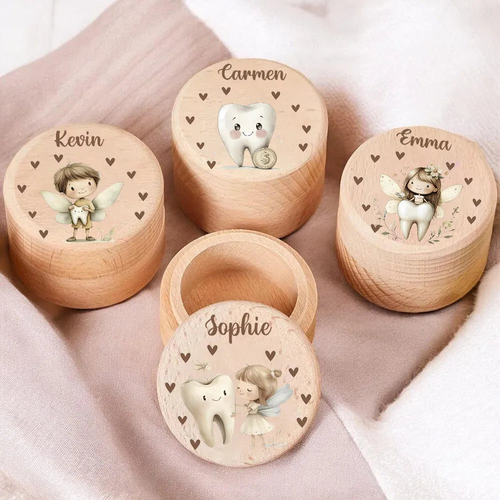 Personalized Wooden Baby Tooth Box
