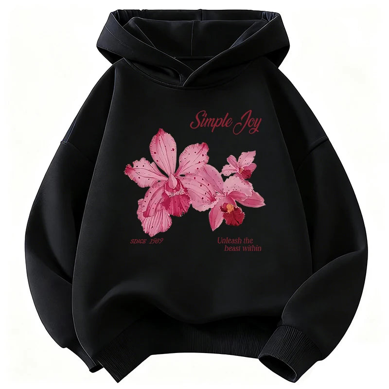 Kids Flower Print Hoodie