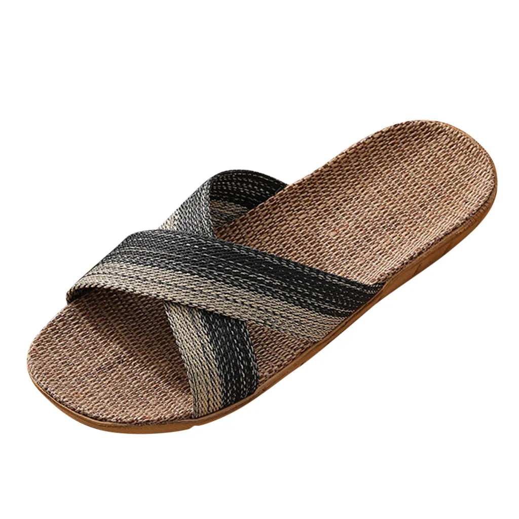 Men's Linen Casual Slides