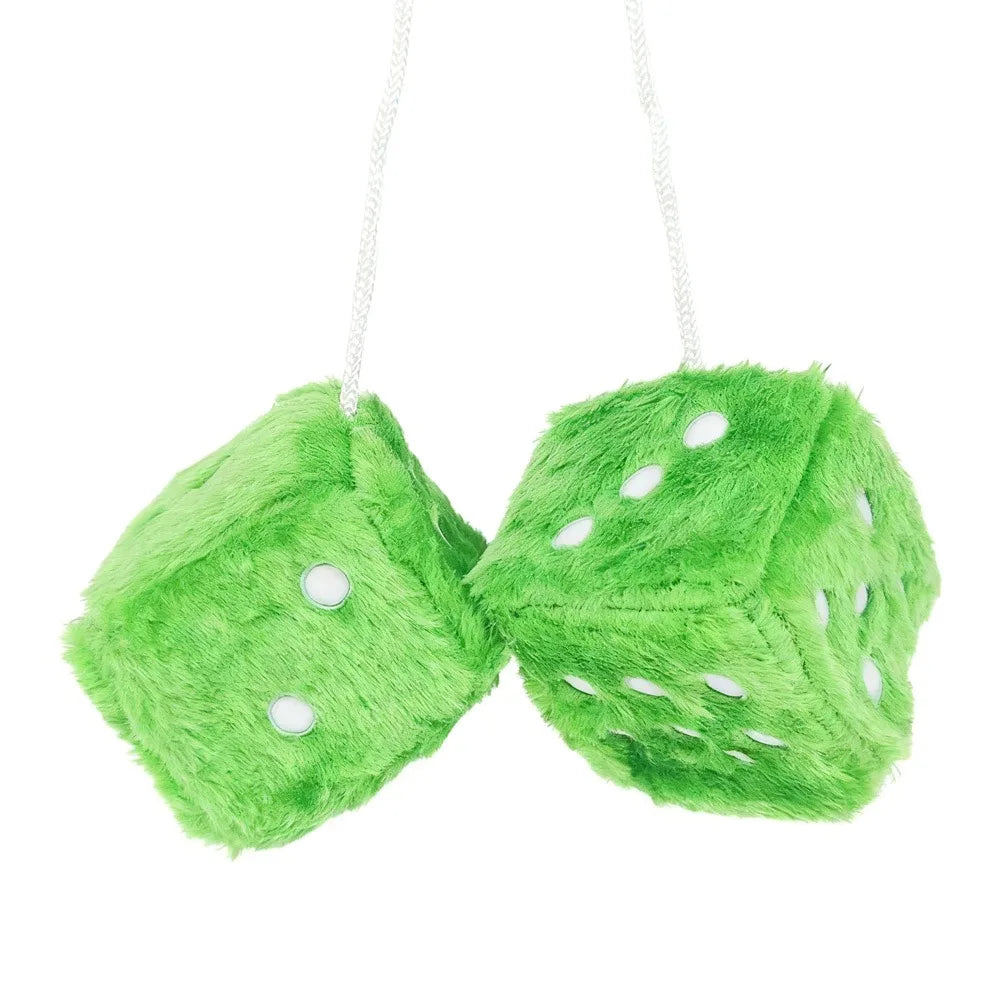 🎲 Fuzzy Hanging Dice Car Ornament
