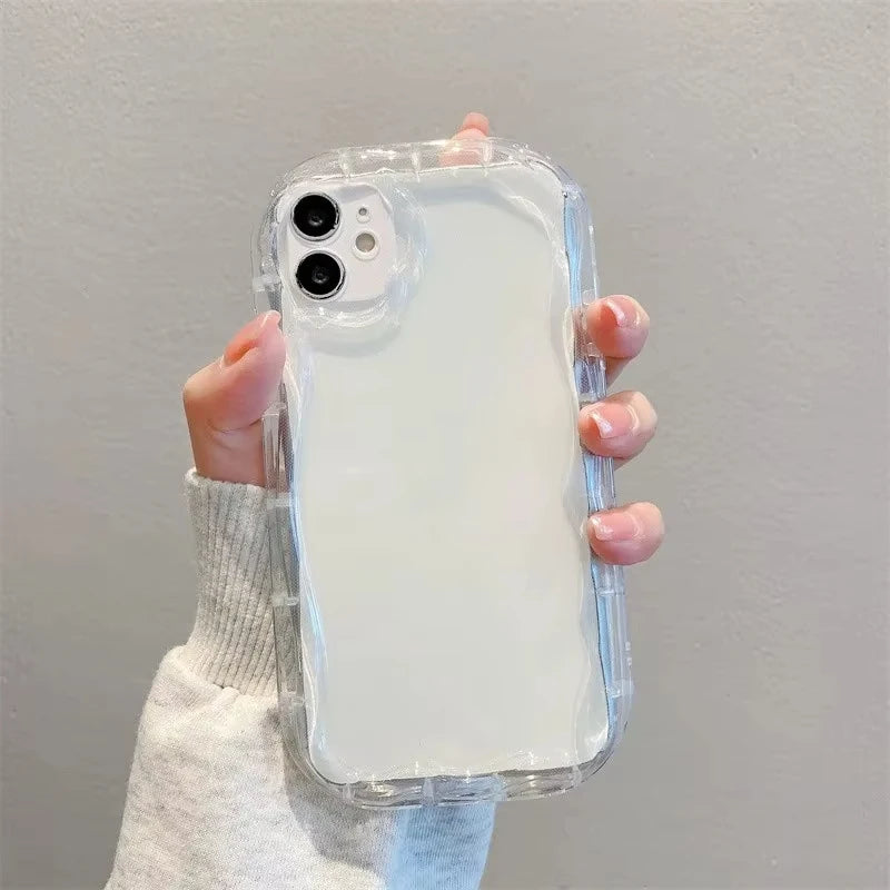 〰️ Wave Frame Transparent Case