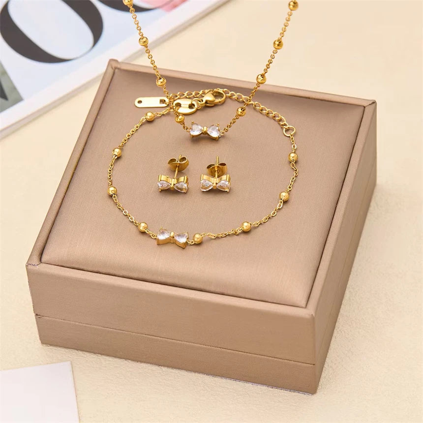 🦋 Butterfly Zircon Jewelry Set