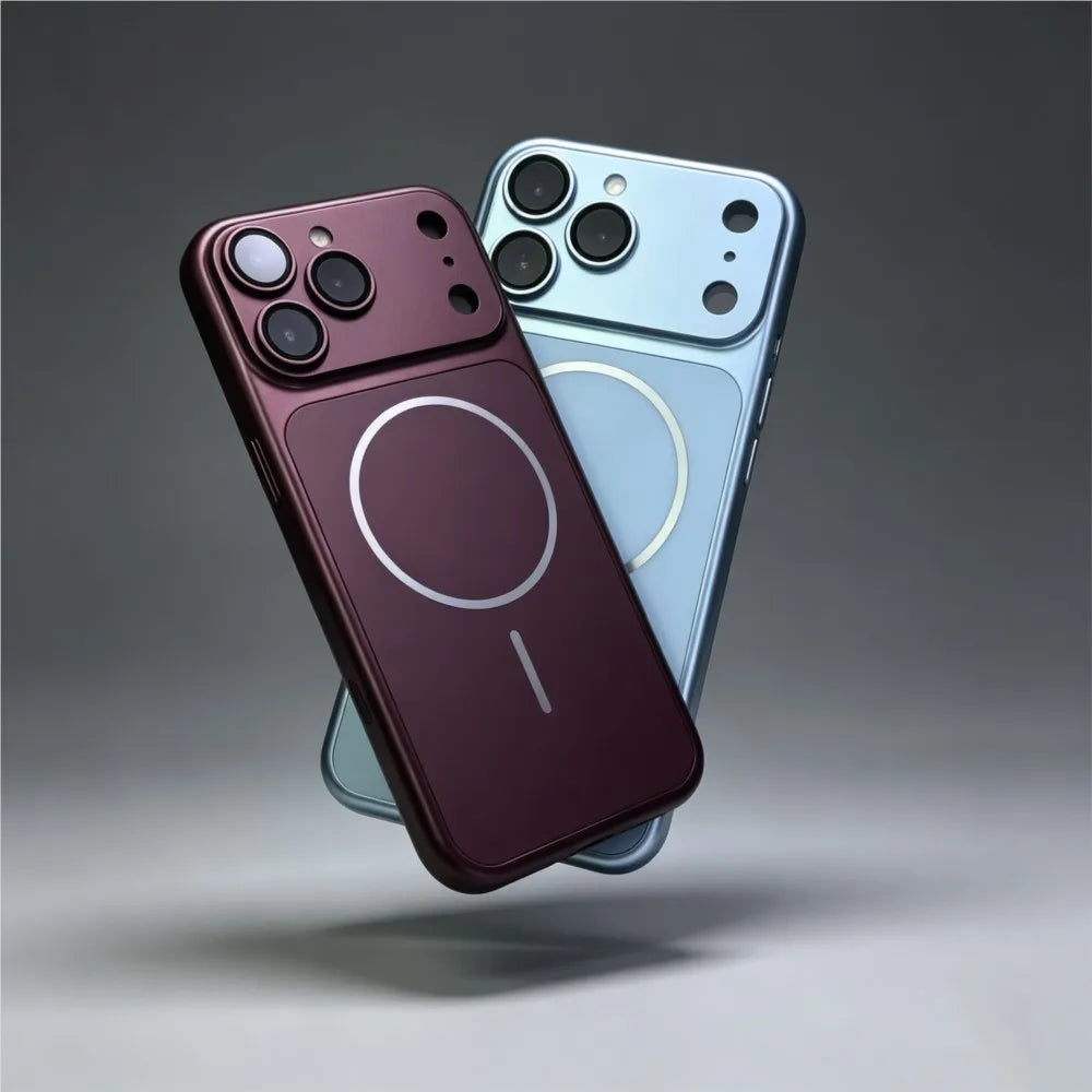 🔘 Metal Color Magnetic Charge Case
