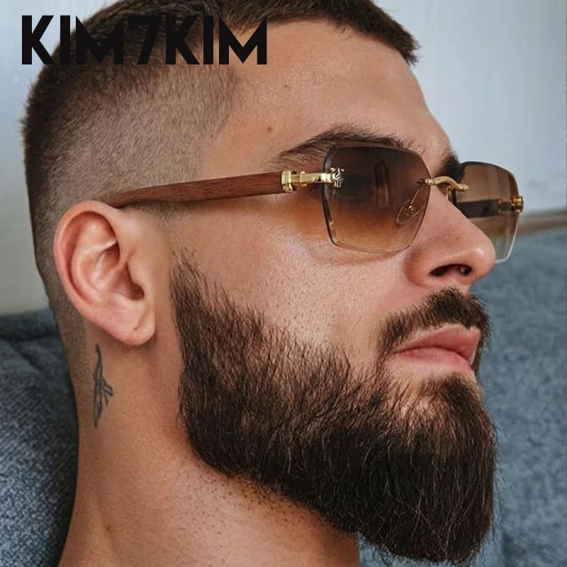 Men's Frameless Photochromic Sunglasses