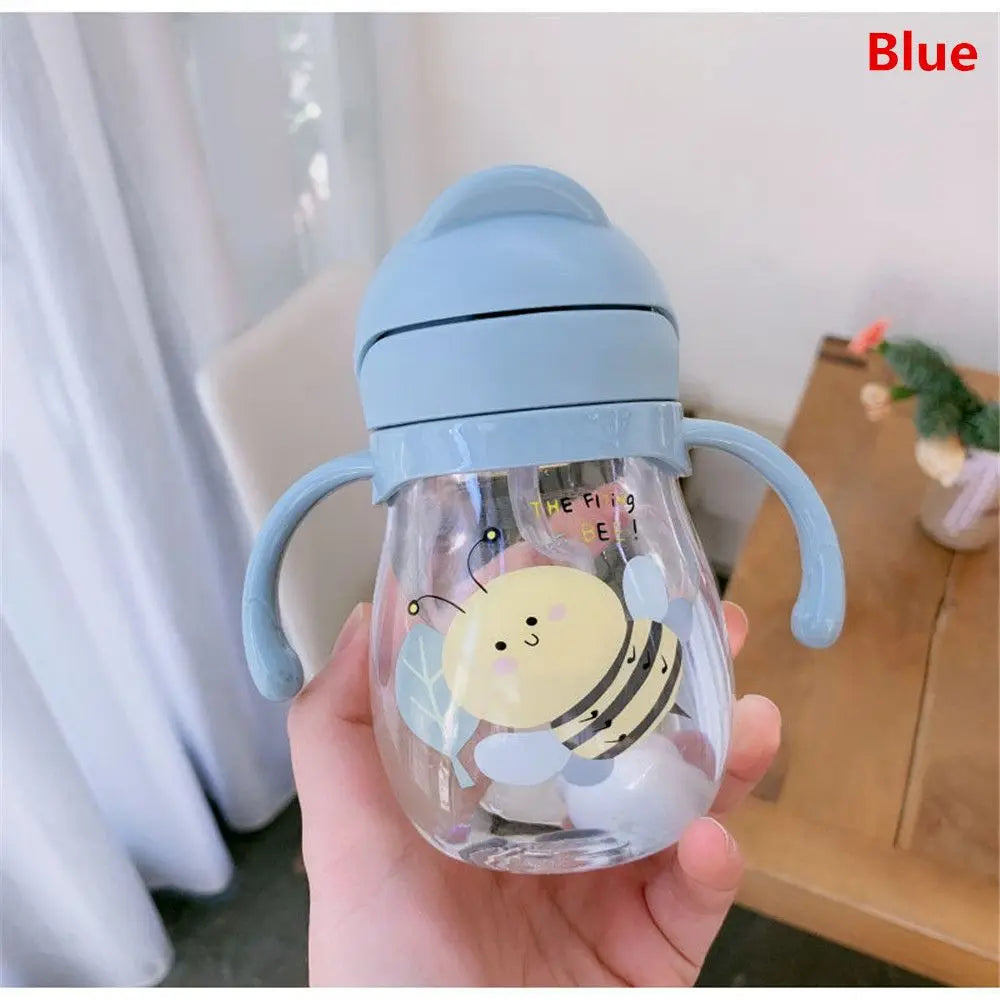Kids Cartoon Straw Water Bottle 250ml