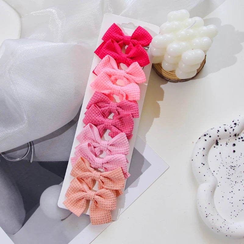 Girls Hair Bow Clips – 10 Pcs