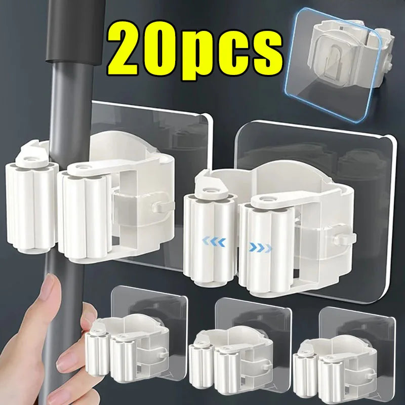 Wall-Mounted Mop & Broom Holder