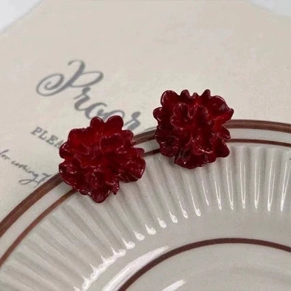 Colorful Acrylic Flower Stud Earrings