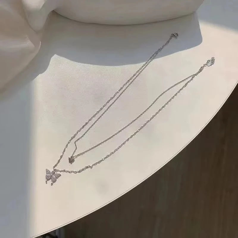 🦋 Butterfly Double Layer Necklace