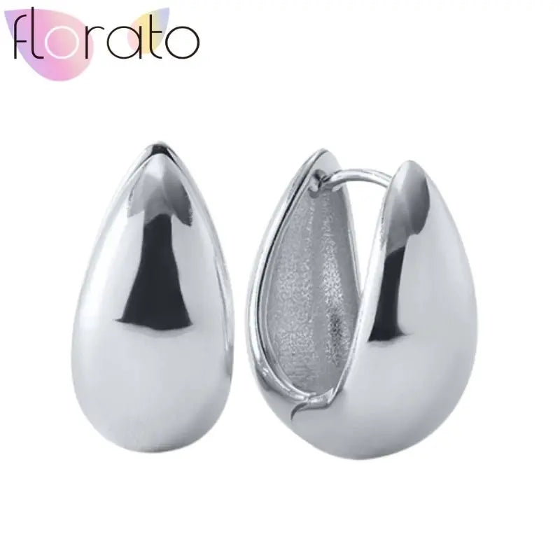 925 Silver Plain Circle Hoop Earrings