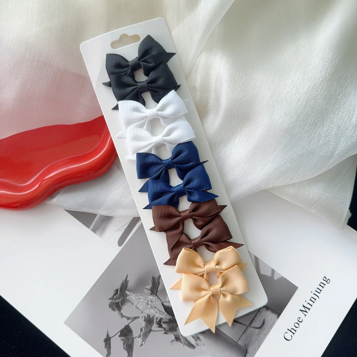 Girls Hair Bow Clips – 10 Pcs
