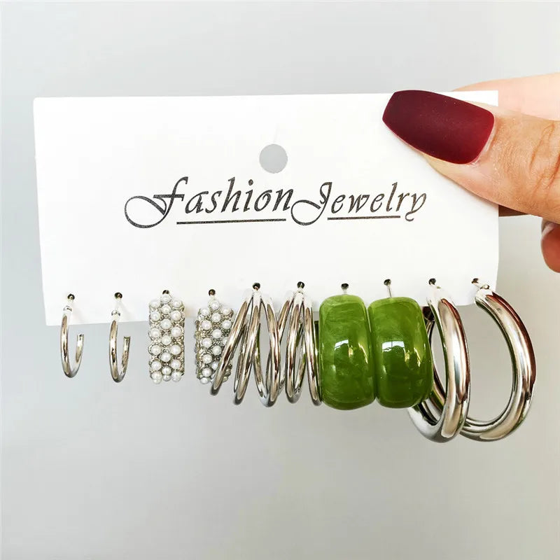 Earrings Set Butterfly Acrylic