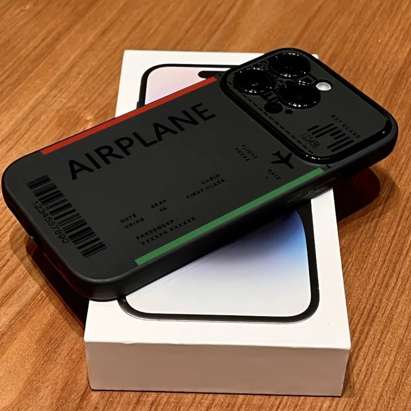 ✈️ Plane Ticket Silicone iPhone Case