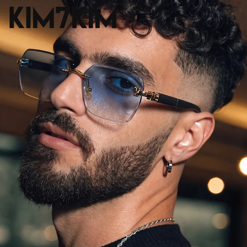 Men's Frameless Photochromic Sunglasses