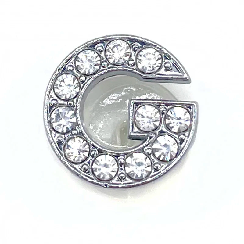 Rhinestone Letter Shoe Charms