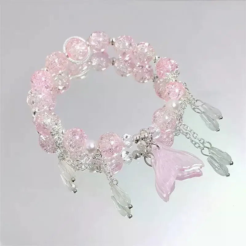 Lucky Bead Butterfly Charm Bracelet