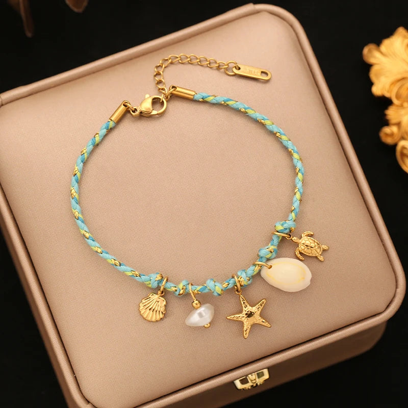 🍒 Pearl Cherry Charm Bracelet