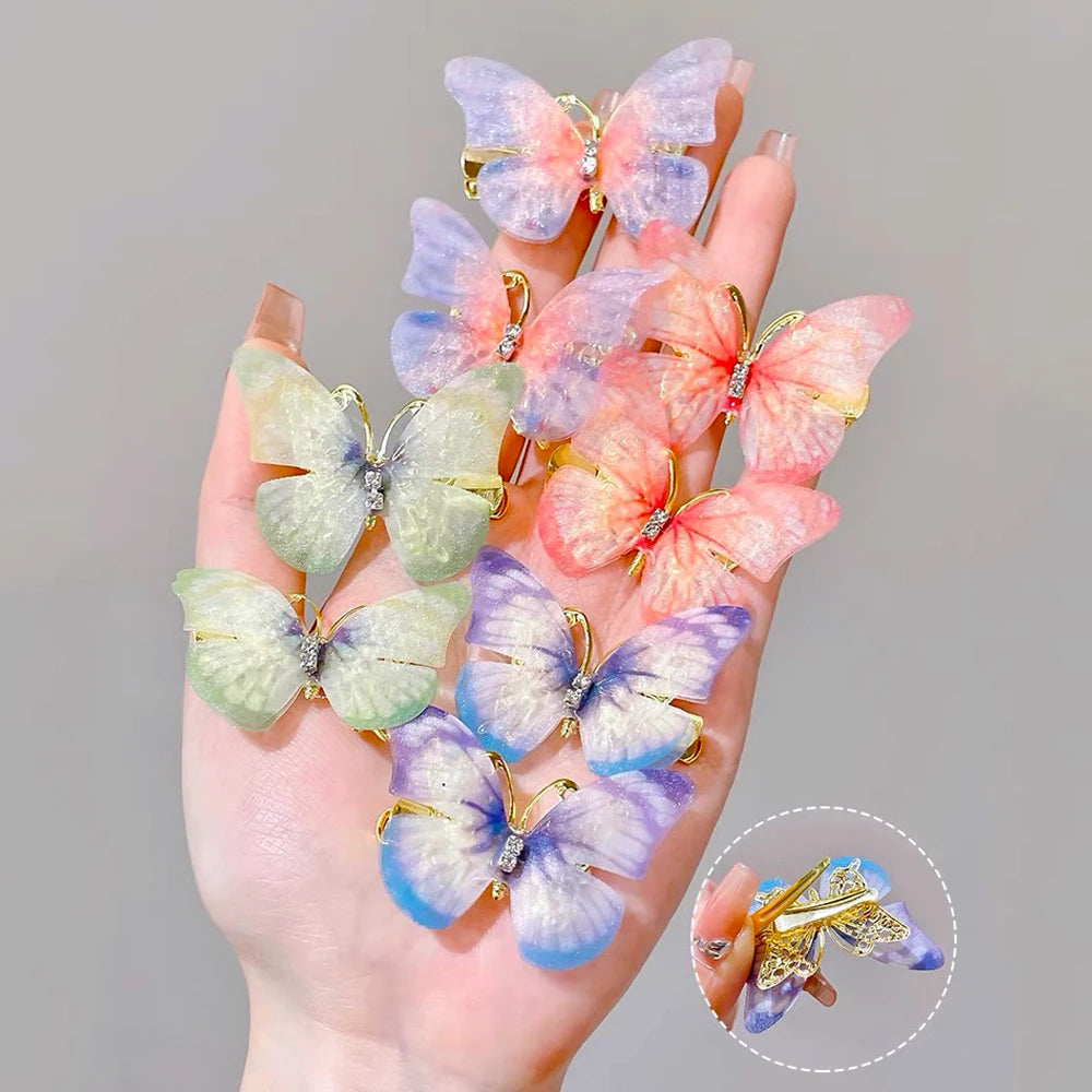 Butterfly Hair Clips Set – 6 Pcs
