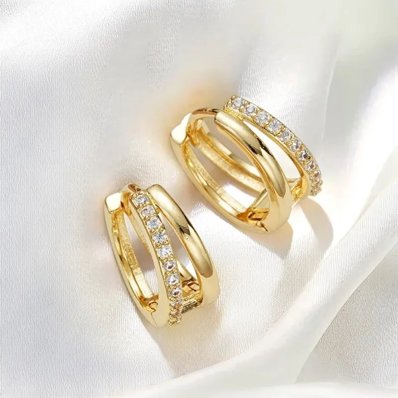 Dazzling CZ Hoop Earrings