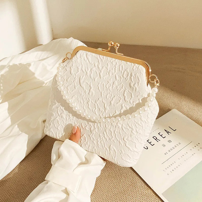 Pearl Chain Crossbody Phone Bag