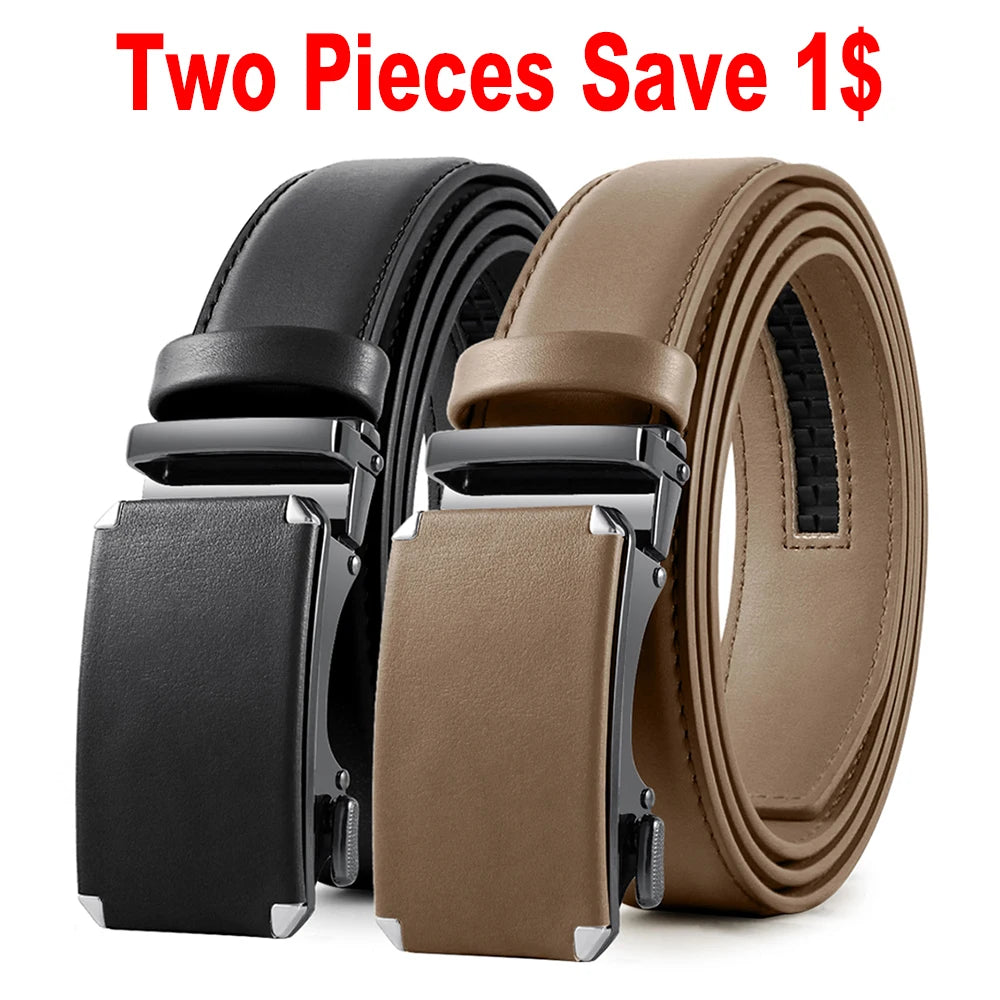Men's Automatic Leather Ratchet Belt