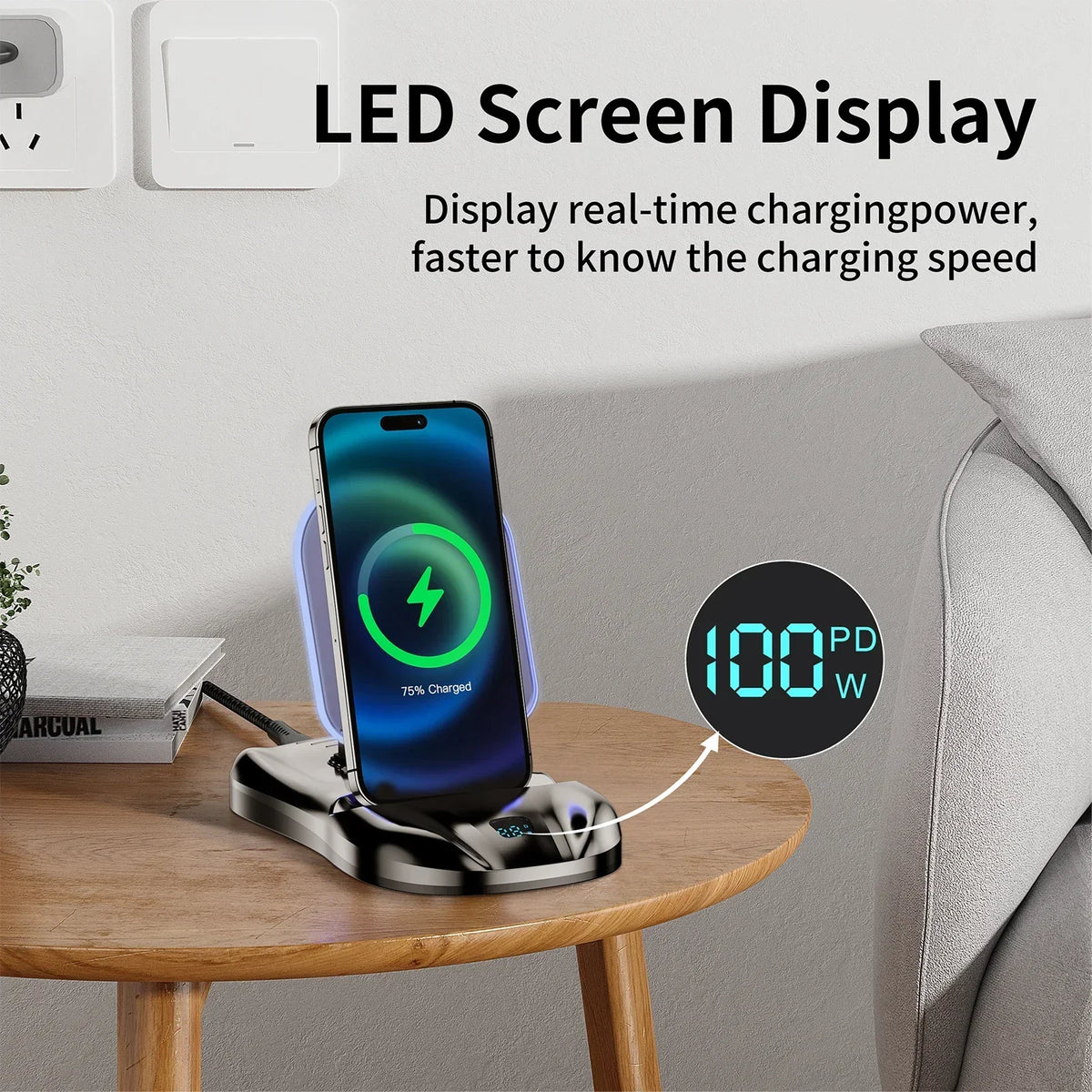 📱 3-in-1 Magnetic Charging Stand