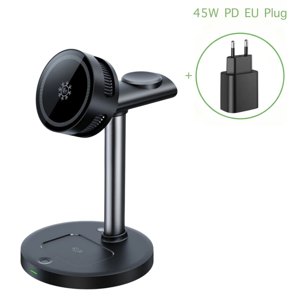 ❄️ 3-in-1 Magnetic Wireless Charging Cooling Station