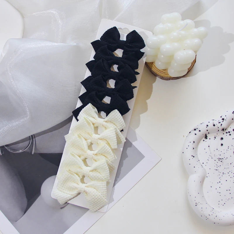 Girls Hair Bow Clips – 10 Pcs