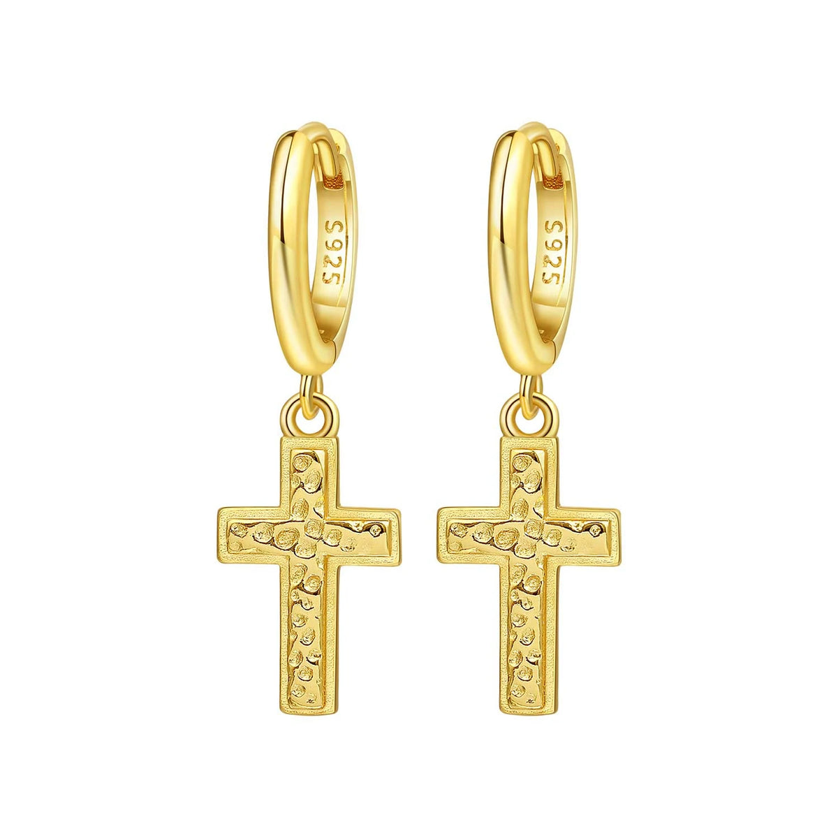 925 Silver 18K Gold Water Drop Earrings