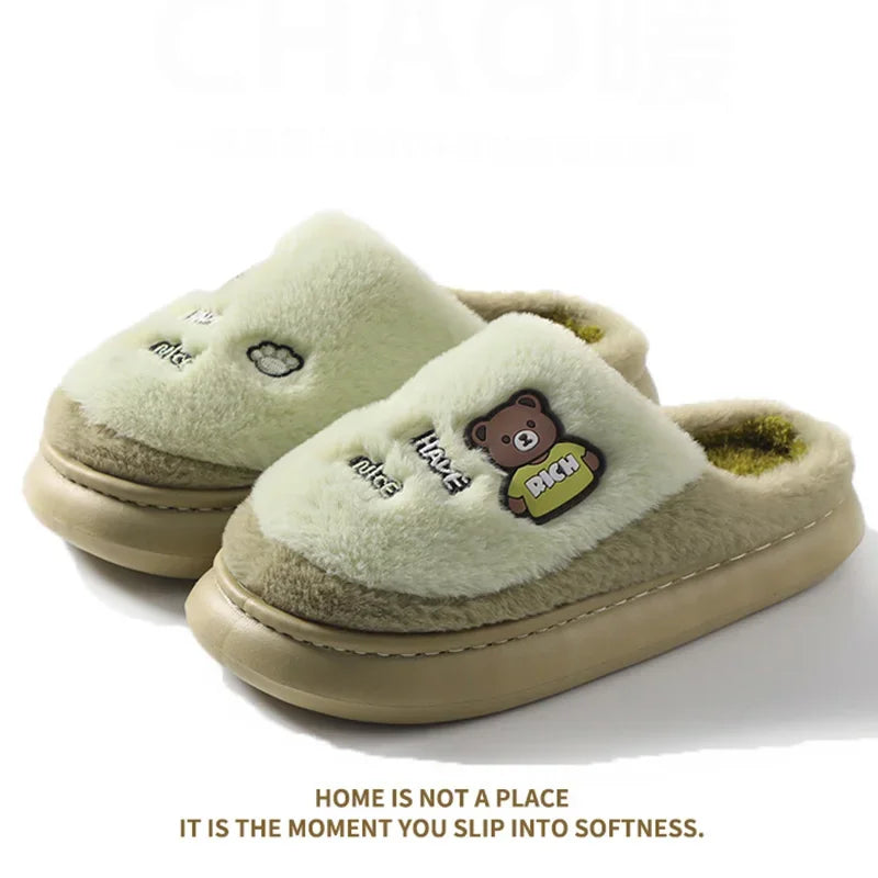 Women's Fluffy Platform Slippers