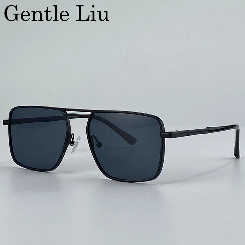 Men's Oversized Double Bridge Sunglasses