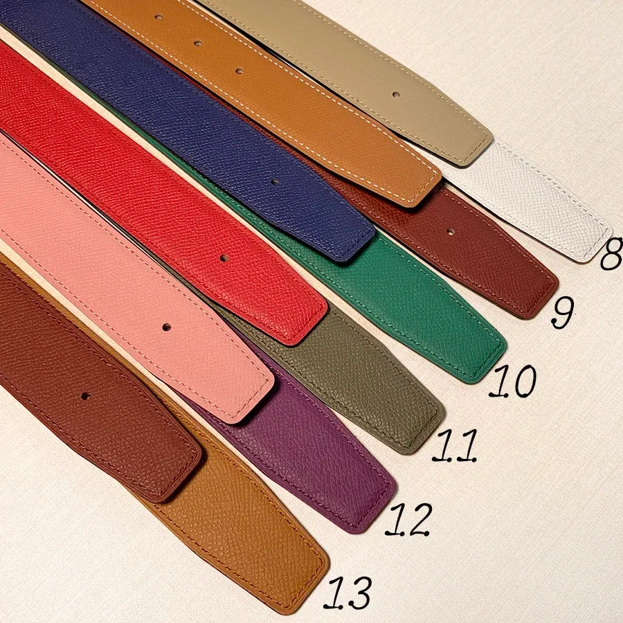 Reversible Leather Belt Strap – No Buckle