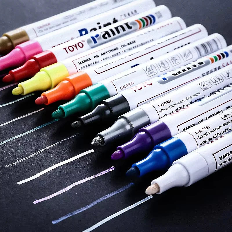 ✍️ White Tire Paint Marker Pen